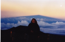 Dot on top of the world at Mauna Kea