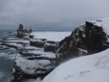 Icing sugar cliffs at Hellnar